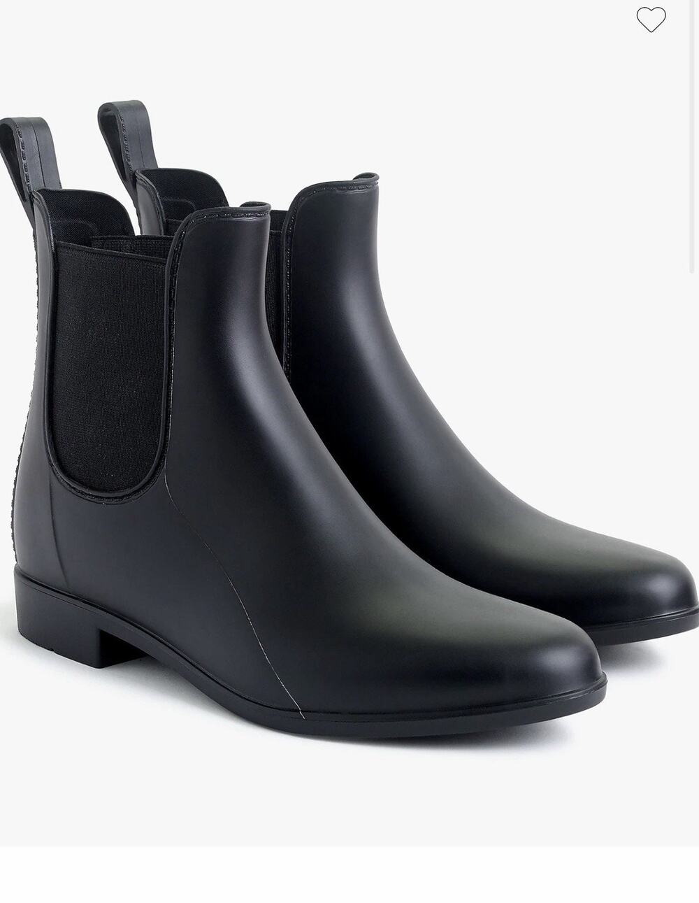 J.Crew Mercantile Rain Boots Womens 8 Black Chelsea Pull On Outdoor Waterproof